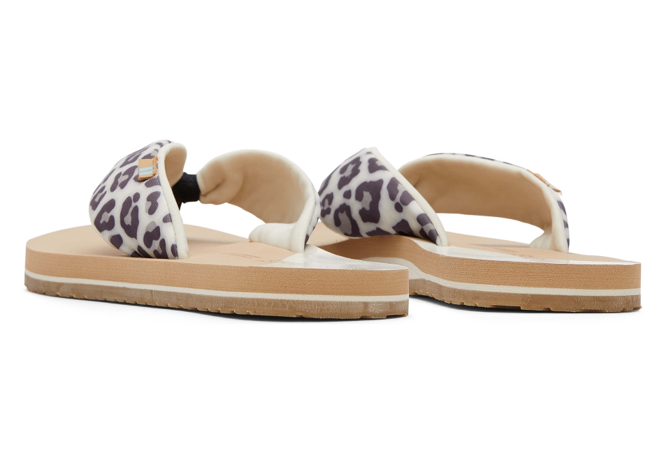 Toms Piper Flip Flop Repreve Snow Leopard