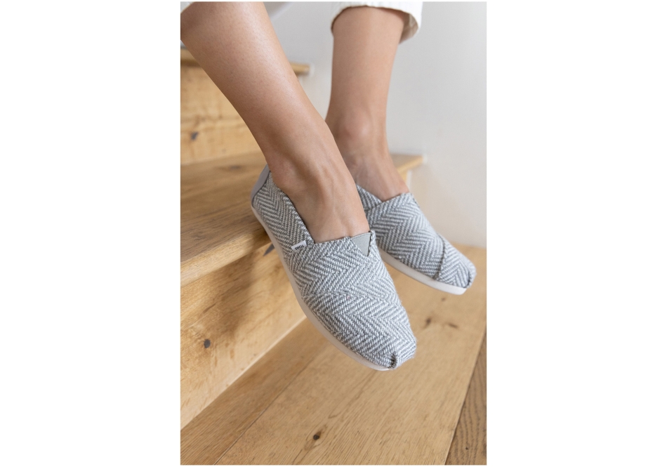 Toms Herringbone Alpargata Drizzle Grey