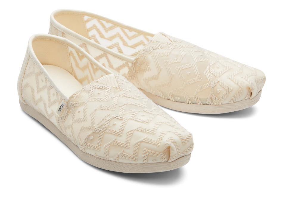 Toms Alpargata Chevron Lace Natural Chevron