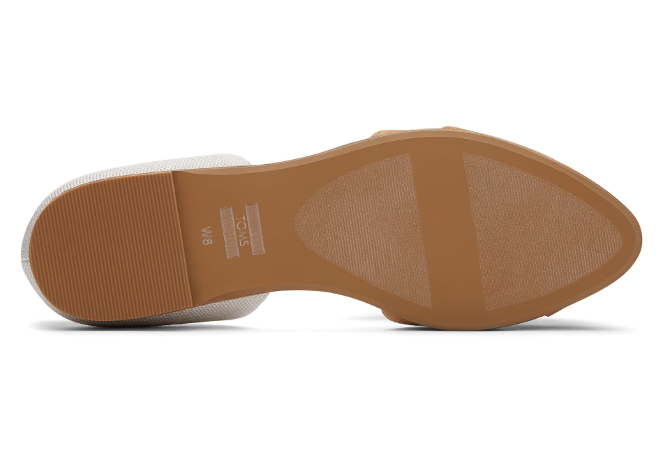 Toms Jutti D\'Orsay Flat Natural Brown