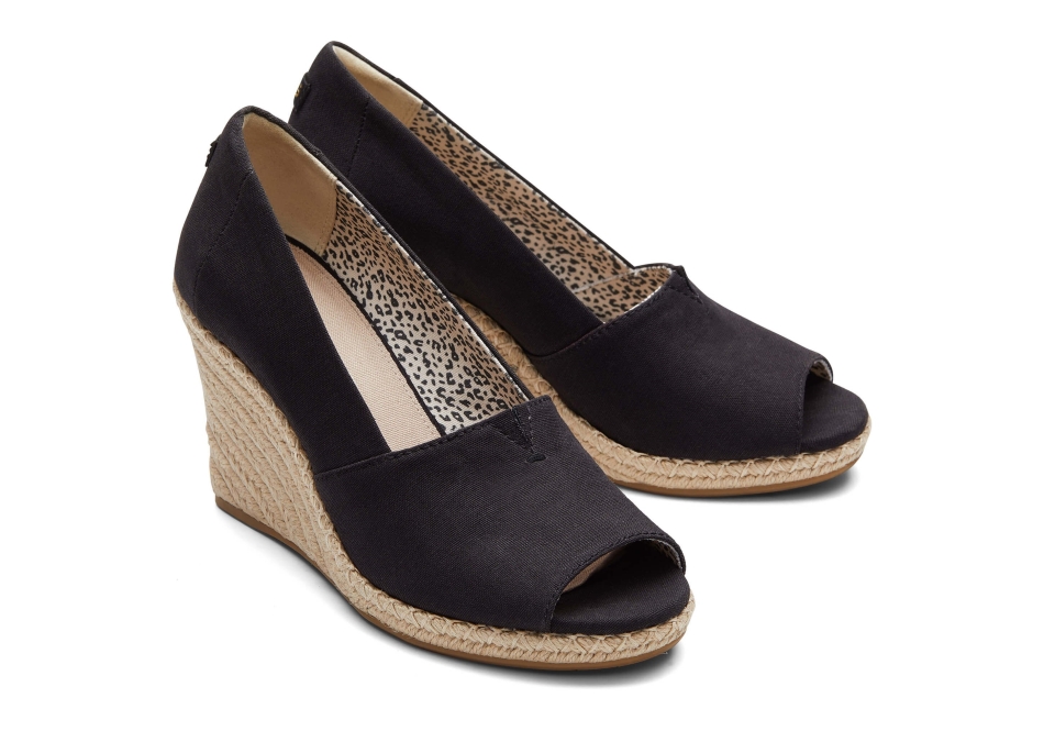 Toms Michelle Wedge Heel Black