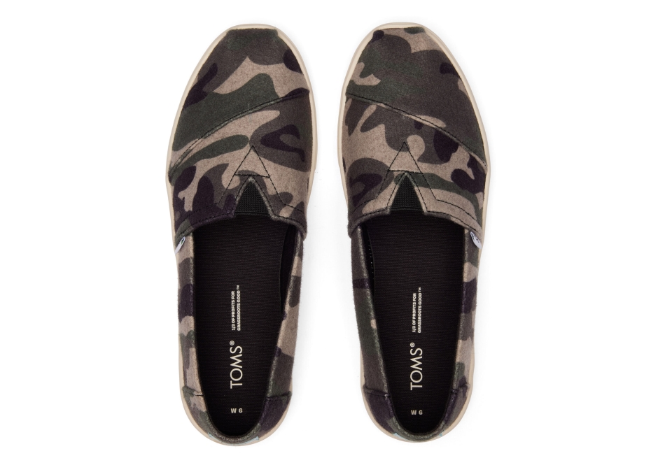 Toms Alpargata Cupsole Slip On Camo Felt