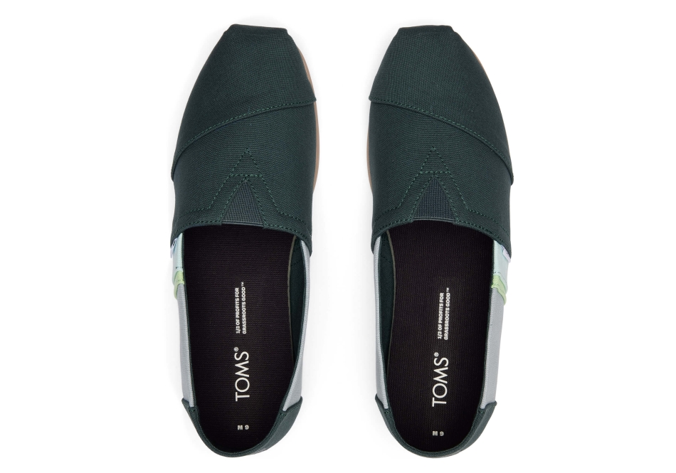 Toms Colourblock Alpargata Forest Green