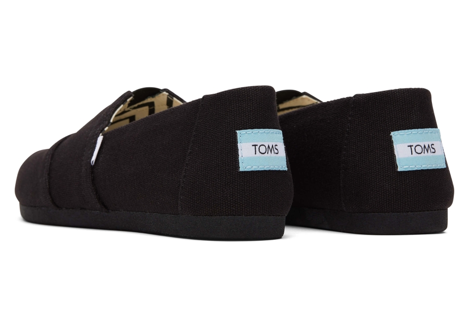 Toms Alpargata Canvas Wide Width Black-Black Wide