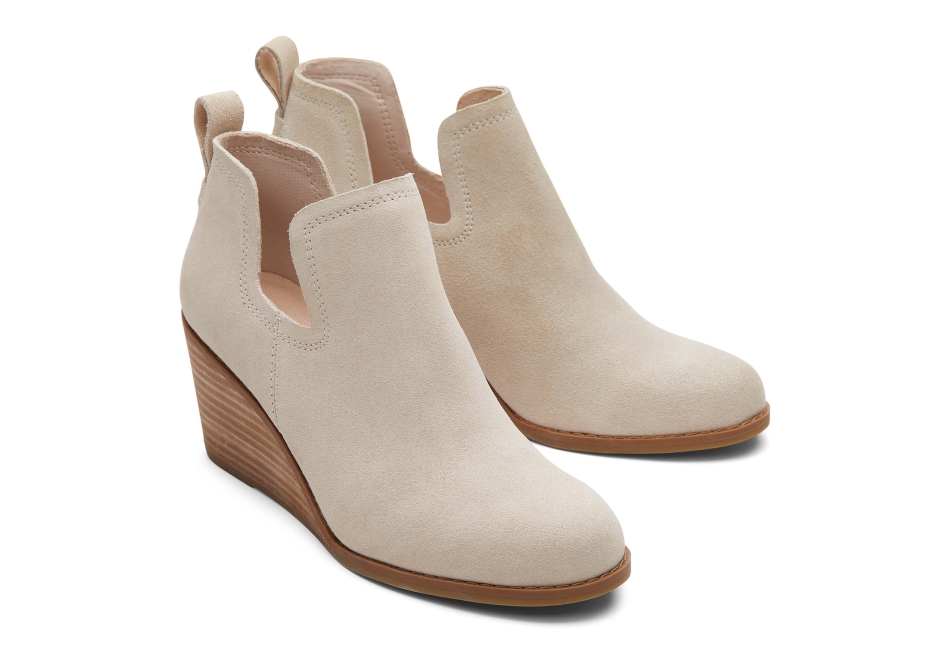 Toms Kallie Wedge Bootie Beige