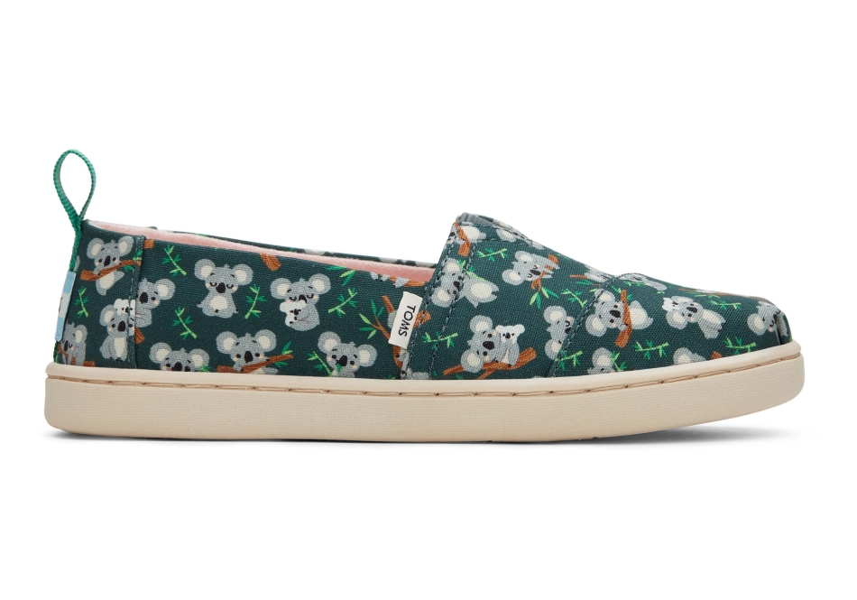 Toms Youth Alpargata Koala Forest Green