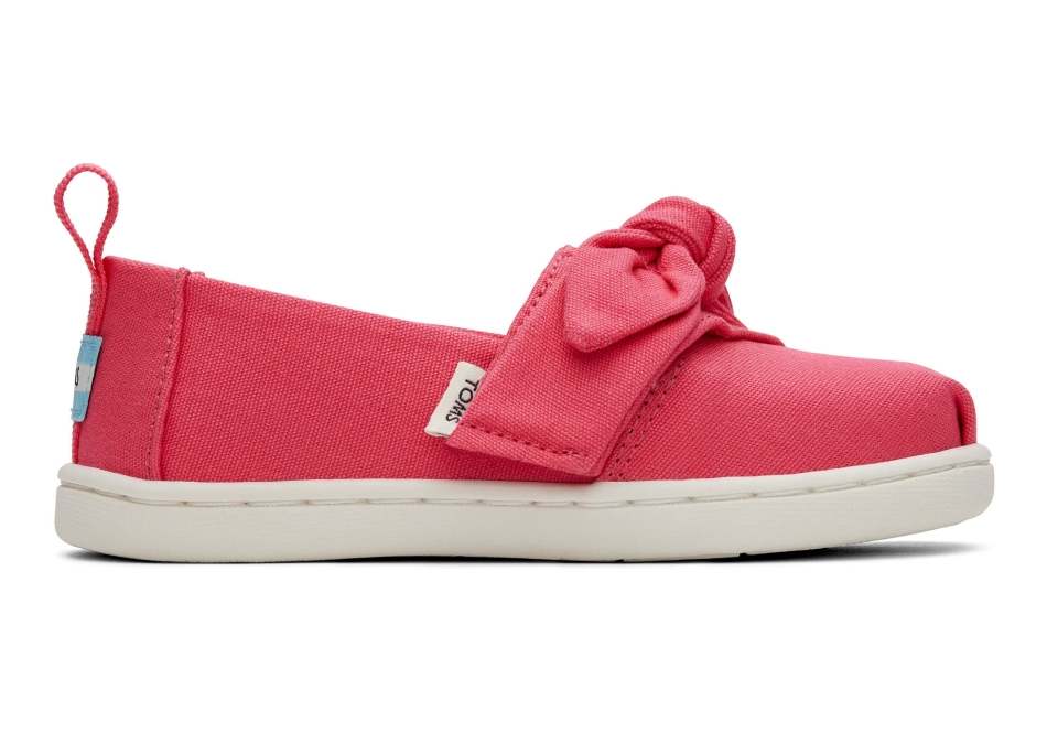 Toms Tiny Alpargata Bow Raspberry