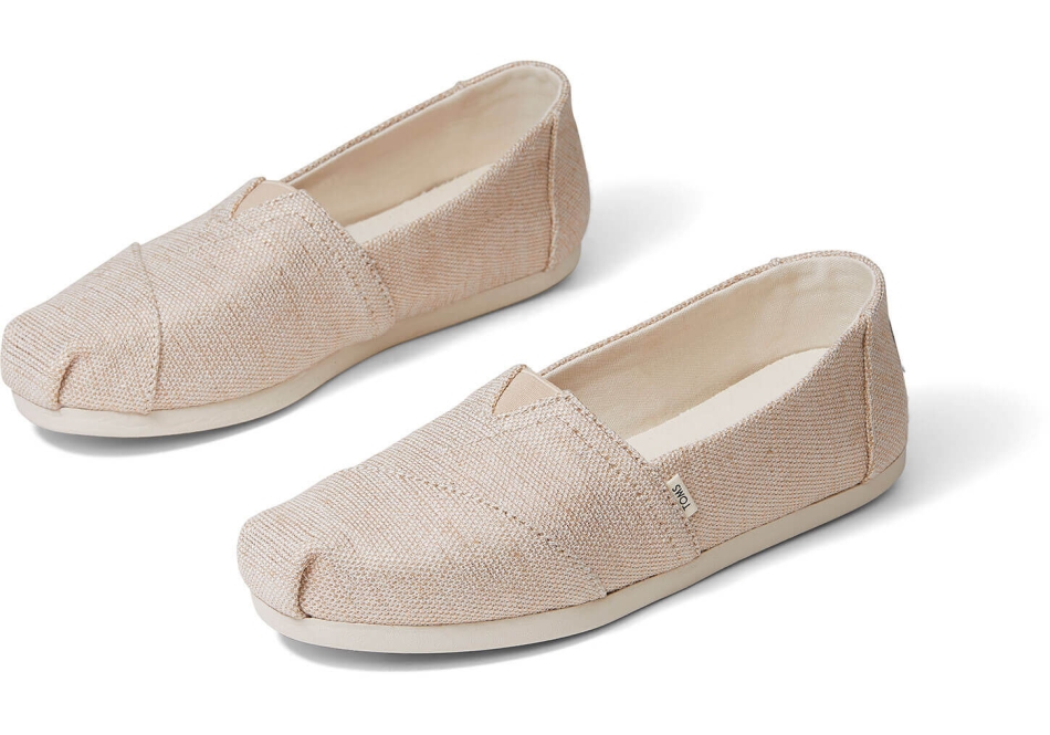 Toms Beige Alpargata Natural Metallic