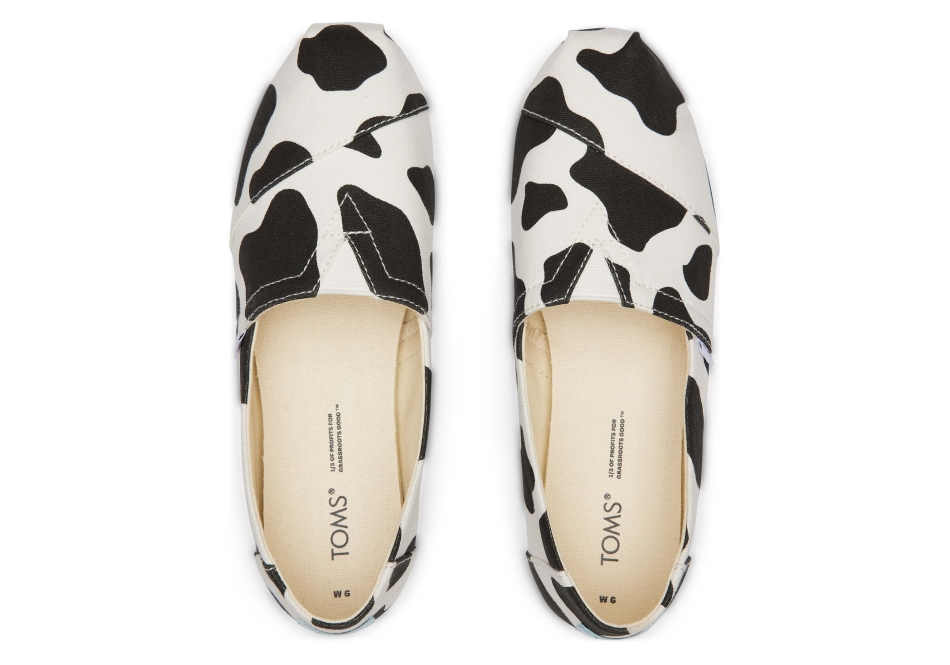 Toms Alpargata Cow Cow Print Black