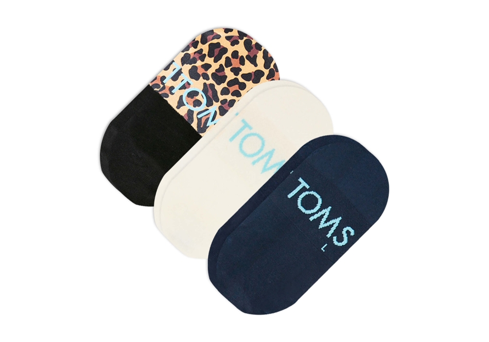 Toms Ultimate No Show Socks Celestial 3 Pack Celestial Stripe Leopard