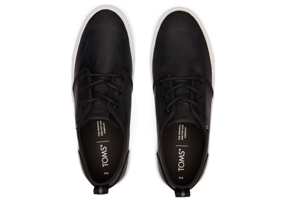Toms Carlo Terrain Water Resistant Leather Sneaker Water Resistant Black